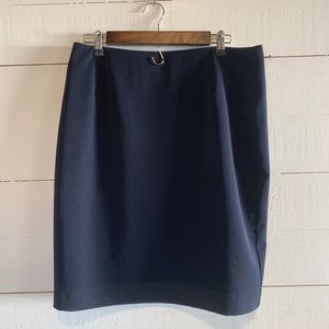 Navy pencil skirt